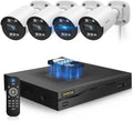 《5MP Super HD & 80ft IR Night Vision》Wired Security Camera System Outdoor, CCTV Cameras Systems with AI Human Detection, Home Video Surveillance DVR Kits