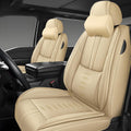 Front Seat Covers for Acura RDX 2007-2024 2025,Leather Car Seat Cover,Soft Seat Cushion Covers with Airbag,Waterproof Automobile Seat Protectors for RDX(Beige,Deluxe)