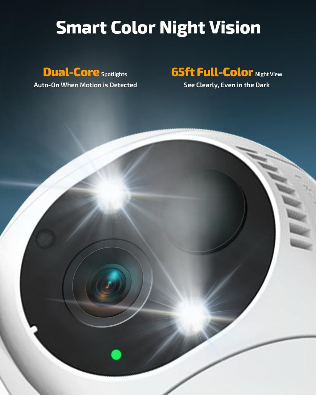 《100% Solar Powered & 2-Way Audio》Outdoor Wireless PTZ Camera System, 4MP Solar Powered Battery Cameras,Home Video Surveillance Systems, Surveillance DVR Kits