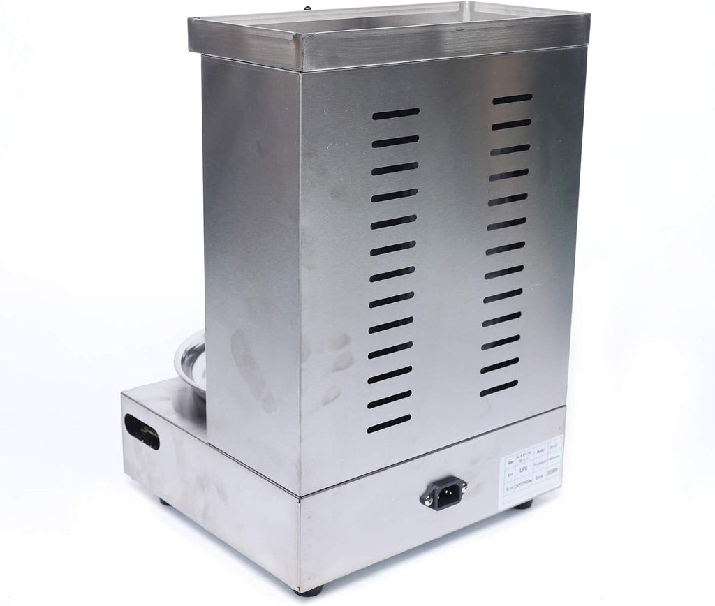Commercial Shawarma Machine Gas Doner Kebab Grill, LPG Gyro Machine Gas Shawarma Rotisserie, 360° Rotating Single Burner Countertop Vertical Shawarma Broiler for Chicken Roast, Turkey Roast
