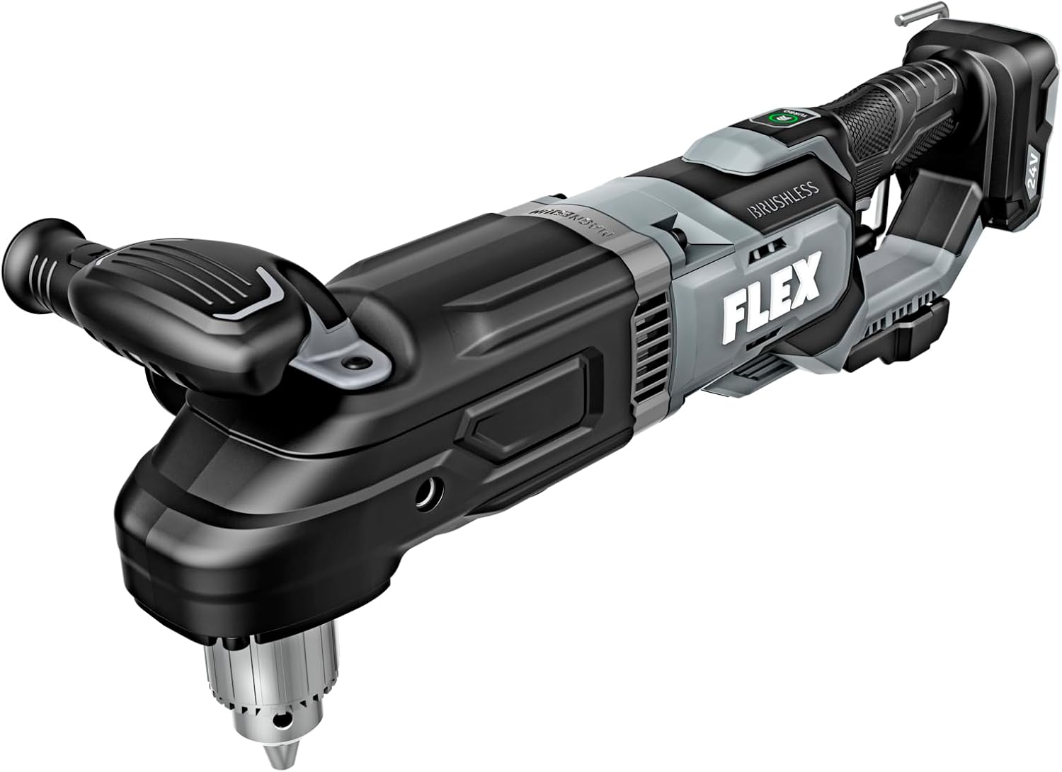 FLEX 24V Brushless Cordless 1/2-Inch 2-Gear 2,400 In-Lbs Torque Right Angle Drill Driver Tool Only, Battery and Charger Not Included - FX1681-Z