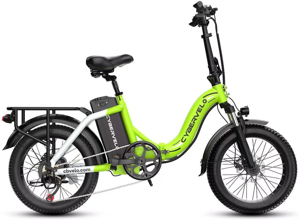 Cybervelo 1000W Folding Electric Bike,48V 20.8AH Removable Battery EBike,30+MPH,80 Miles Max Range Electric Bike for Adults, 20' Fat Tire Foldable ebike, Adult Electric Bikes for Commute All Terrain
