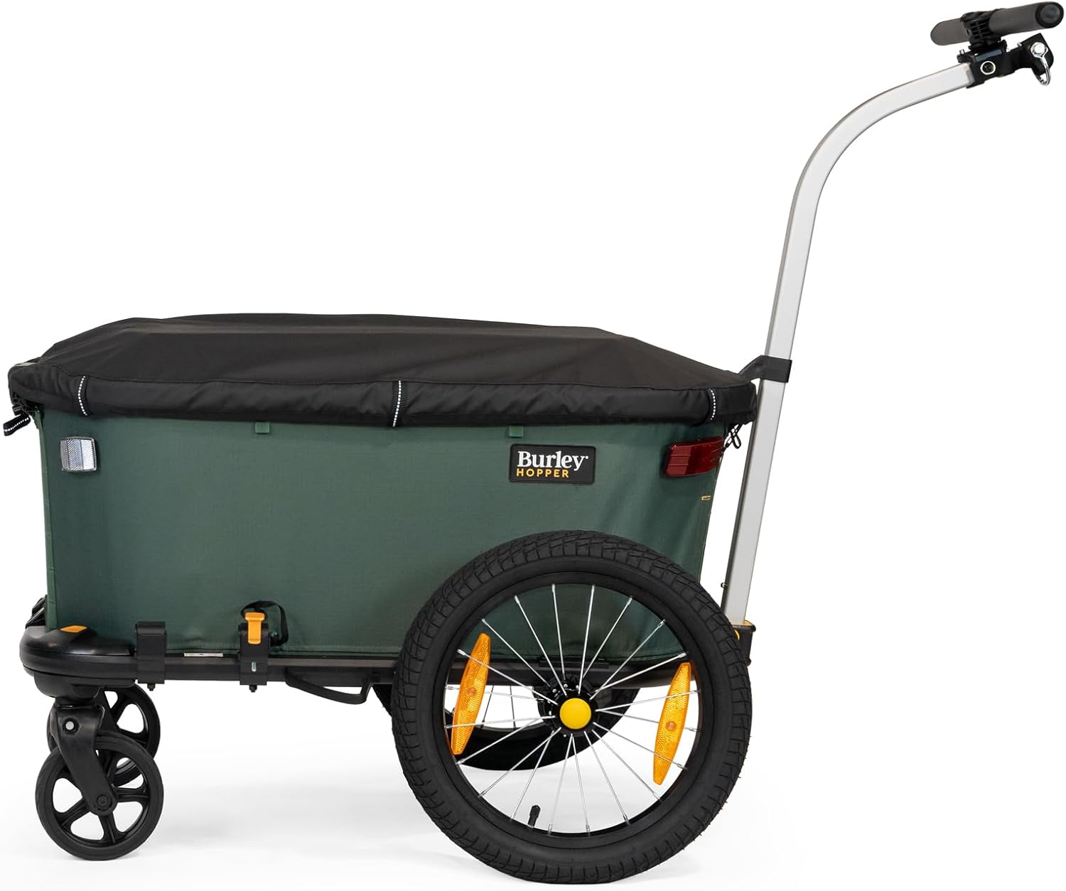 Burley Hopper | Compact Cargo Bike Trailer & Stroller Wagon with Spacious Storage, Rigid Floor, Durable Interior & Parking Brake