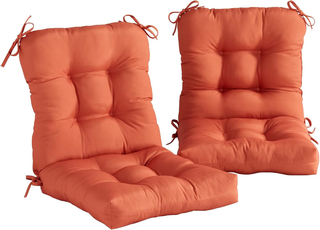 Greendale Home Fashions Outdoor 42x21-inch Seat/Back Chair Cushion (Set of 2), Sunrise