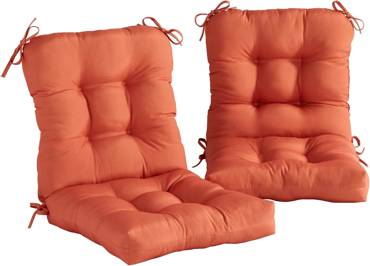 Greendale Home Fashions Outdoor 42x21-inch Seat/Back Chair Cushion (Set of 2), Sunrise