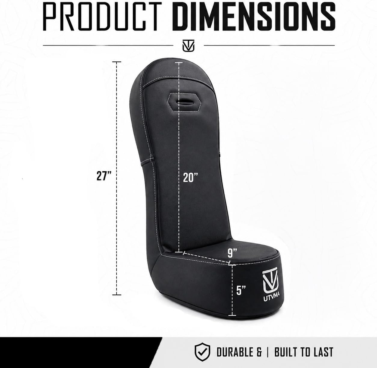 UTVMA RZR 1000 and 900 (2014-2023) Bump Seat with 4-Point Harness | Kids Seat | Jump Seat | All Models (XP, Turbo, Turbo S, High Lifter, Sport, Premium, Ultimate) (Black)