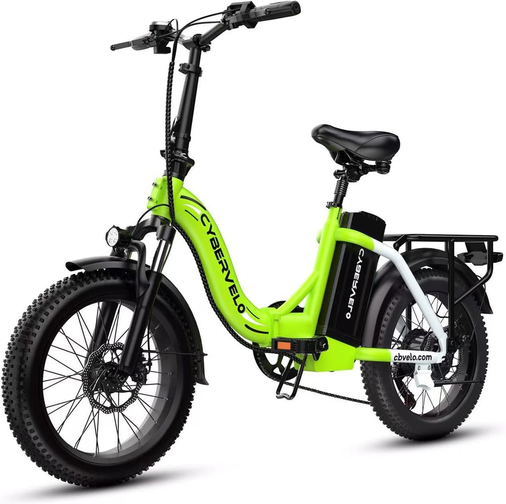 Aelith Folding Electric Bike for Adults–20'x3' Fat Tire, 48V Removable Battery, All-Terrain E-Bike with 7-Speed, Front Suspension – Powerful Foldable Ebike for Commuter