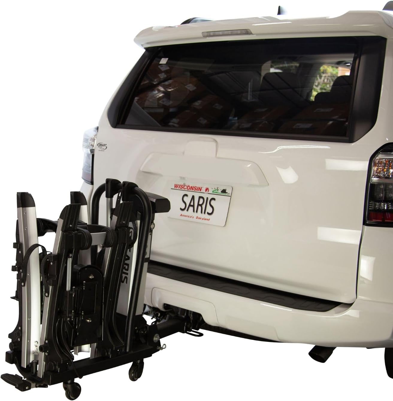 Saris Door County 2 Bike Motorized Hitch Rack | Electric Hitch Lift for Easy Loading | Built-in Tilt and Electric Rear Lights | Made in The USA. (Door County)