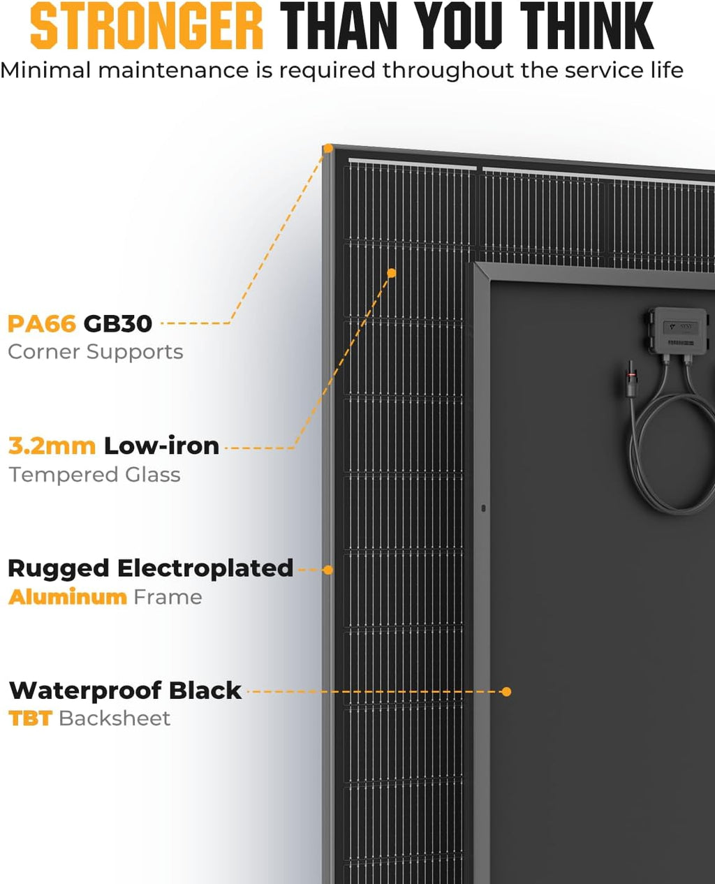 18BB 400 Watt Solar Panel,200W N-Type Solar Panels, 25% High-Efficiency Monocrystalline Module PV, for 12V/24V Battery, Home, Trailer, Camping, Marine, Boat, Farm, RV and Off-Grid