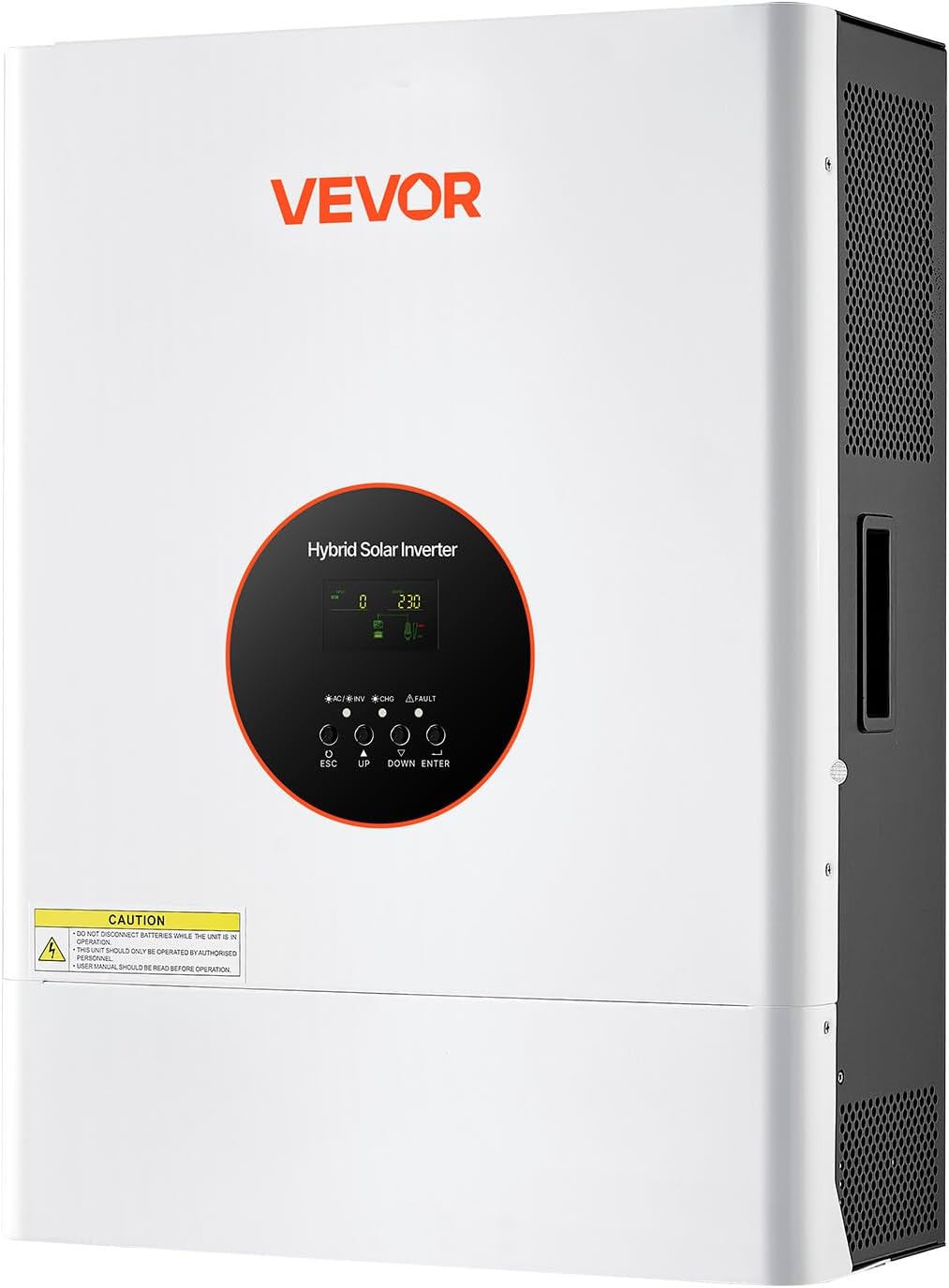 VEVOR 6400W 48V Hybrid Solar Inverter, 120V/240V Split Phase, Built-in 120A MPPT Solar Charge Controller, Low Frequency Pure Sine Wave Power Inverter, for Lead Acid Lithium Battery Off-Grid, NO WiFi