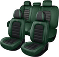 Car Seat Cover Fit for Rivian R1T 2022-2025,Compatible Airbag Non-Slip Waterproof Seat Cover,Car Seat Protector Premium Interior (Standard 5 Seats,Black Green)