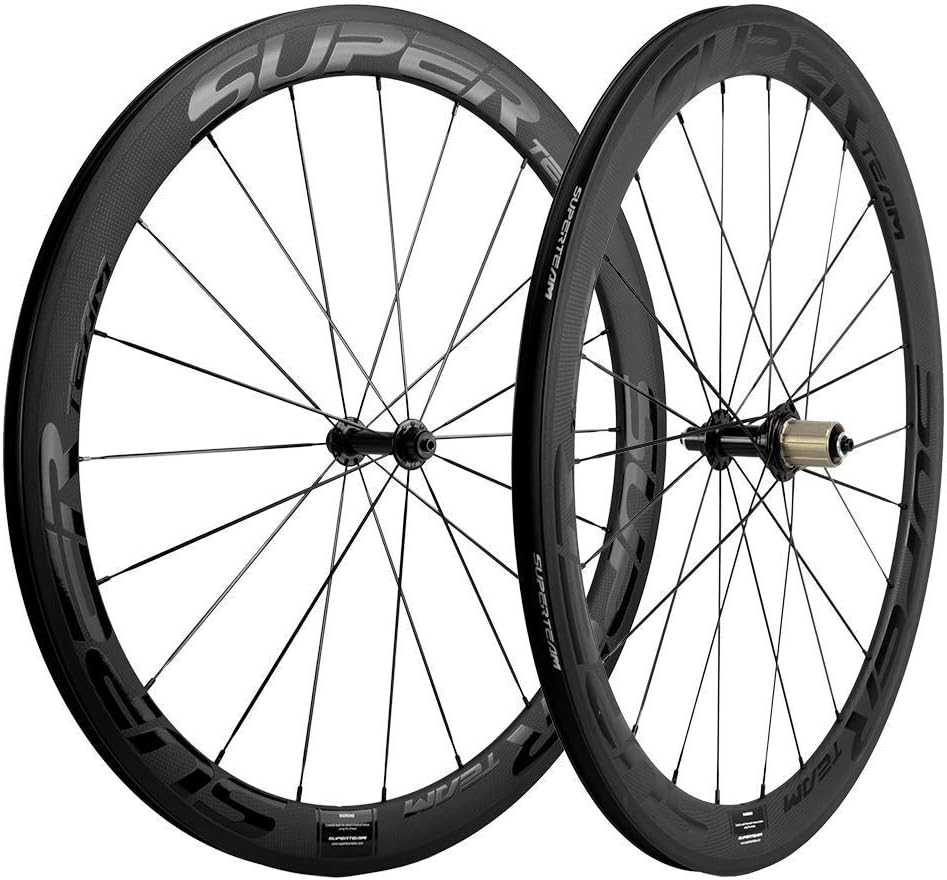 Superteam 50mm Clincher Wheelset 700c 23mm Width Cycling Racing Road Carbon Wheel Decal