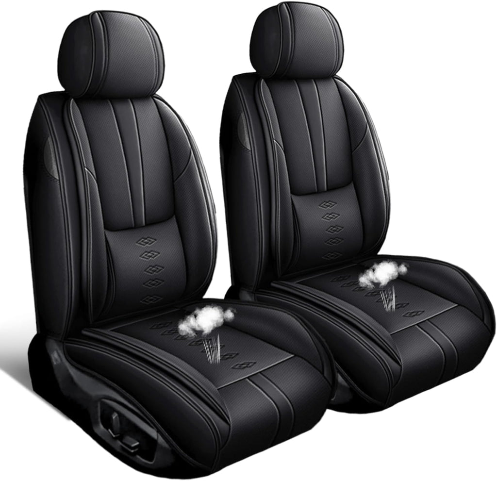 Car Seat Covers 2 Seats Fit for Jeep Wrangler Unlimited 4xe 2021 2022,Waterproof Leather Seat Covers,Airbag Compatible,Car Seat Protectors Interior Sets(Front Set,Black)