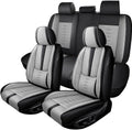Full Set Seat Covers for Subaru Outback 2000-2024 2025,Leather Car Seat Covers,Soft Interior Accessories Seat Cushion Cover,Waterproof Automobile Seat Protectors for Outback(Black Gray,Standard)