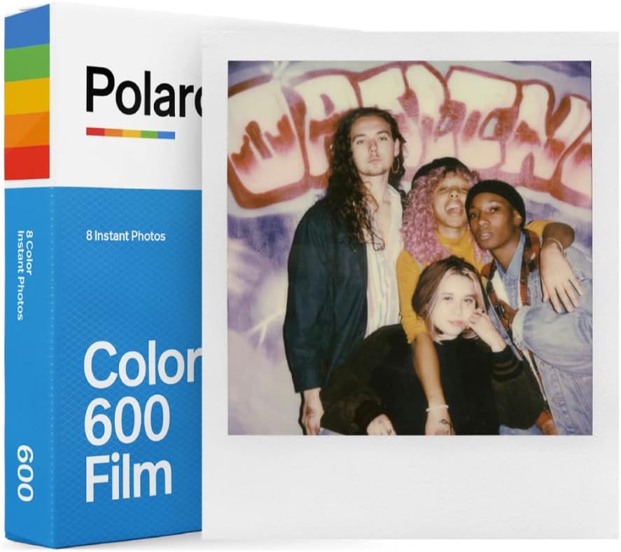 Polaroid 600 Model 640 Instant Film Camera (Black) with 8 Instant Photographs