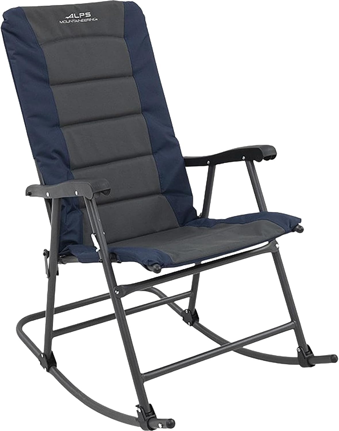 ALPS Mountaineering Outdoor Rocking Chair - Durable Folding Beach and Camp Chair with Comfortable Cushioned Polyester Fabric Over Locking Steel Frame