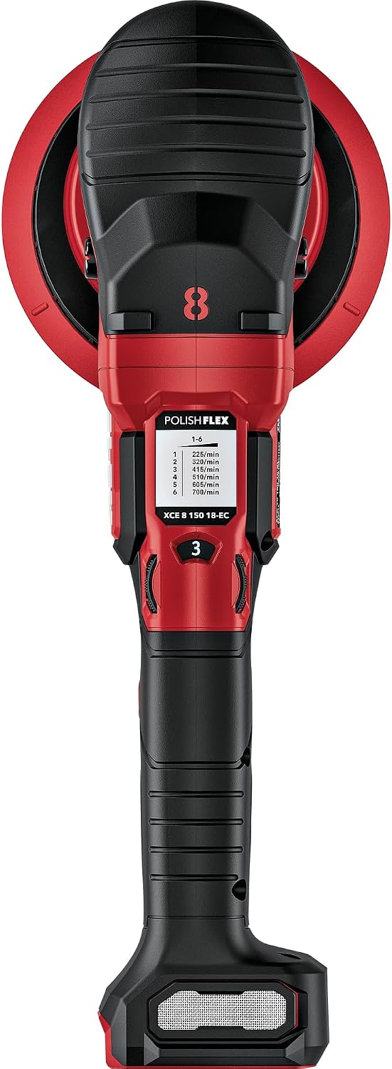 Flex Cordless Eccentric Polisher with Forced Rotation 18 V XCE 8 150 18-EC C (with Throttle Switch, Easy Speed Adjustment, Ergonomic) 532646