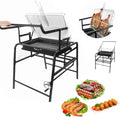 360° Rotating Charcoal Grills portable Charcoal Grills, Stainless Steel Outdoor BBQ Grill, Large Liftable Charcoal Grill, Barbecue Grill Suitable kebab grill for Multiple People