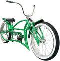 Tracer KRAKER PRO 26 Inch Stretch Chopper Bicycle for Adult,Single Speed Men Lowrider Bike with Oversized Hi-Ten Stretch Steel Frame,Front Wheel 26 * 3.5,Rear Wheel 26 * 4.0 Multiple Colors