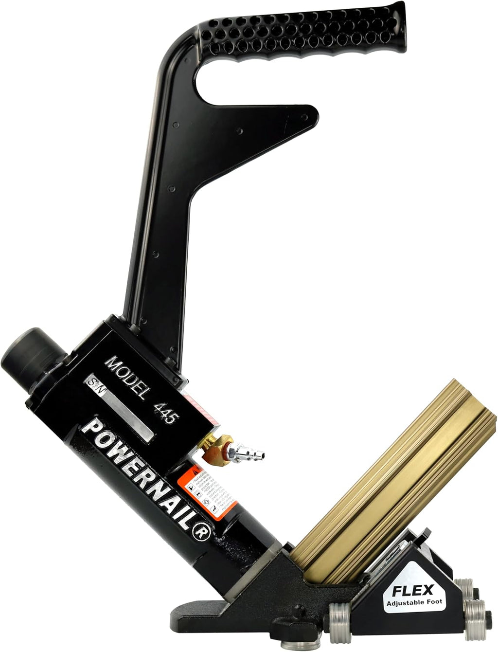 Powernail 445PRXLSW Pneumatic 16 Gauge L-Cleat Flooring Nailer with FLEX Power Roller adjustable base