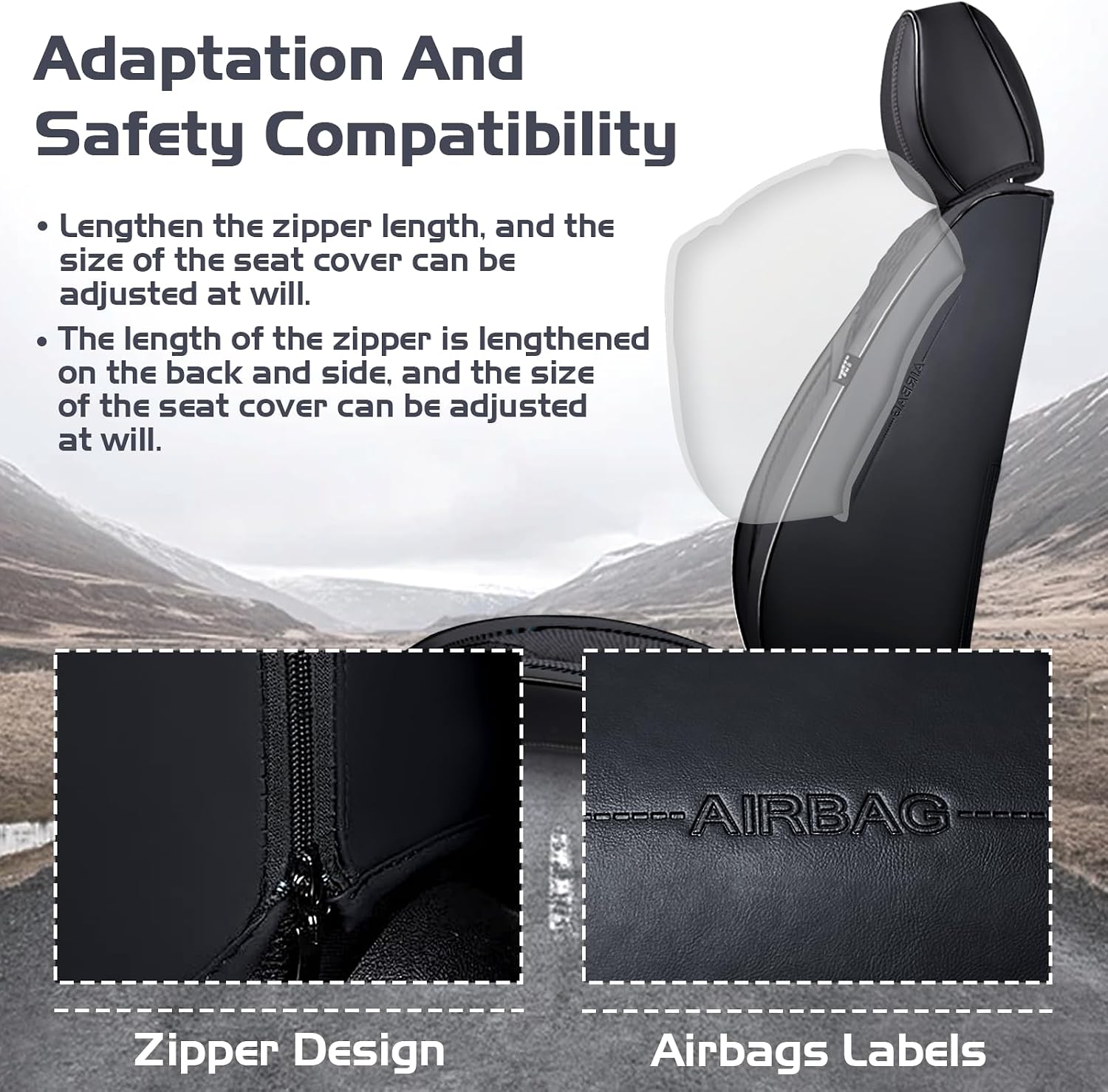 Car Seat Covers for Mazda 6 2003-2021, Waterproof Nappa Leather Full Set Seat Cover, Anti-Slip and Comfortable Automotive Seat Protector&Accessories(Black)