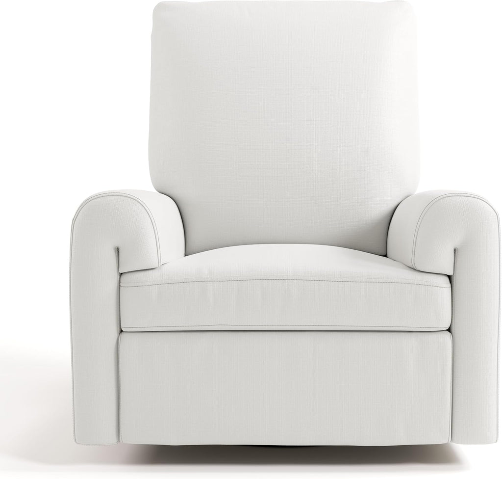 Storkcraft Sorrento Deluxe Power Recliner Swivel Glider – Premium Electronic Nursery Rocking Chair, Oeko-TEX 100 Certified, Includes Dual-USB Charging Port with USB-A & USB-C (Ivory Basketweave)