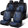 Fit for Gmc Yukon 2000-2025 Custom Seat Covers, PU Leather Car Seat Covers, Full Coverage Protection, Thick Cushioning Seat Protectors(Standard Full Set/Black Blue)