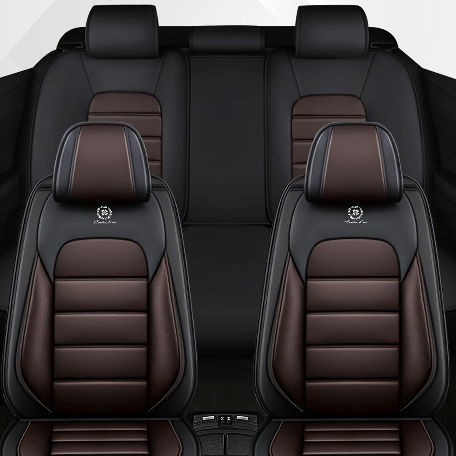 Car Seat Cover Fit for GMC Acadia 2007-2025,Compatible Airbag Non-Slip Waterproof Seat Cover,Car Seat Protector Premium Interior (Standard 5 Seats,Black Coffee)