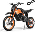 EILLEO Electric Dirt Bike for Adults/Teens, 48V 3000W Electric Motorcycle with 14'/12' Fat Tire, 37.5MPH 60 Miles Range, Mountain Off-Road Ebike with Hydraulic Brakes Age 13+