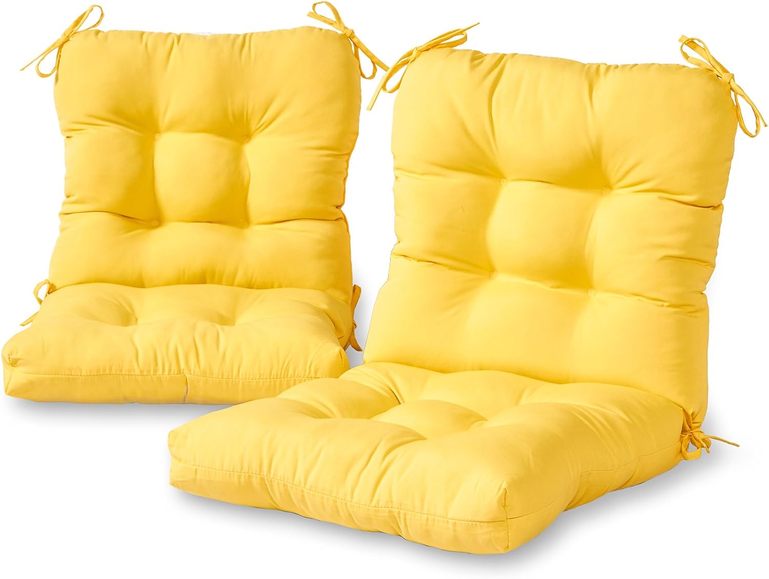 Greendale Home Fashions Outdoor 42x21-inch Seat/Back Chair Cushion (Set of 2), Sunburst