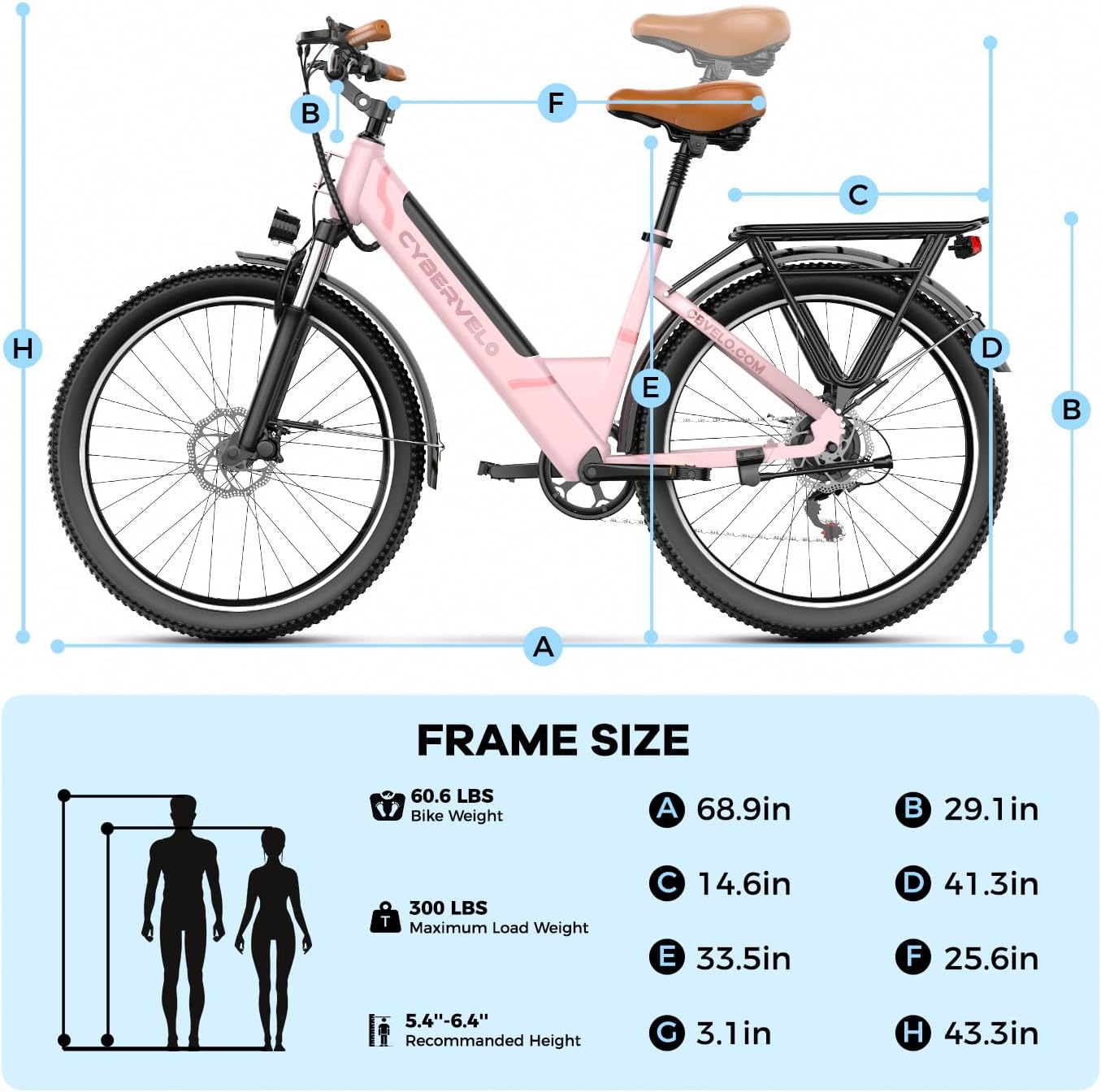 750 Peak Electric Bike for Adults,up 80 Miles Removable Battery Ebike, 26' Electric E Bike with 7-Speed,Adult Electric Bicycles for Commute Beach Snow White Womens All Terrain