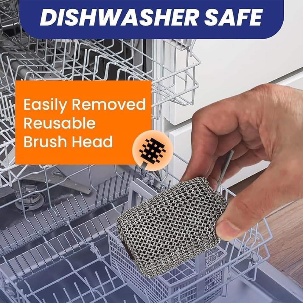 Cordless Rechargeable BBQ Tool, Electric Grill Cleaner Bristle Free with 350 RPM Stainless Roller, 304 Stainless Steel Power Roller, No Bristles, No Preheating