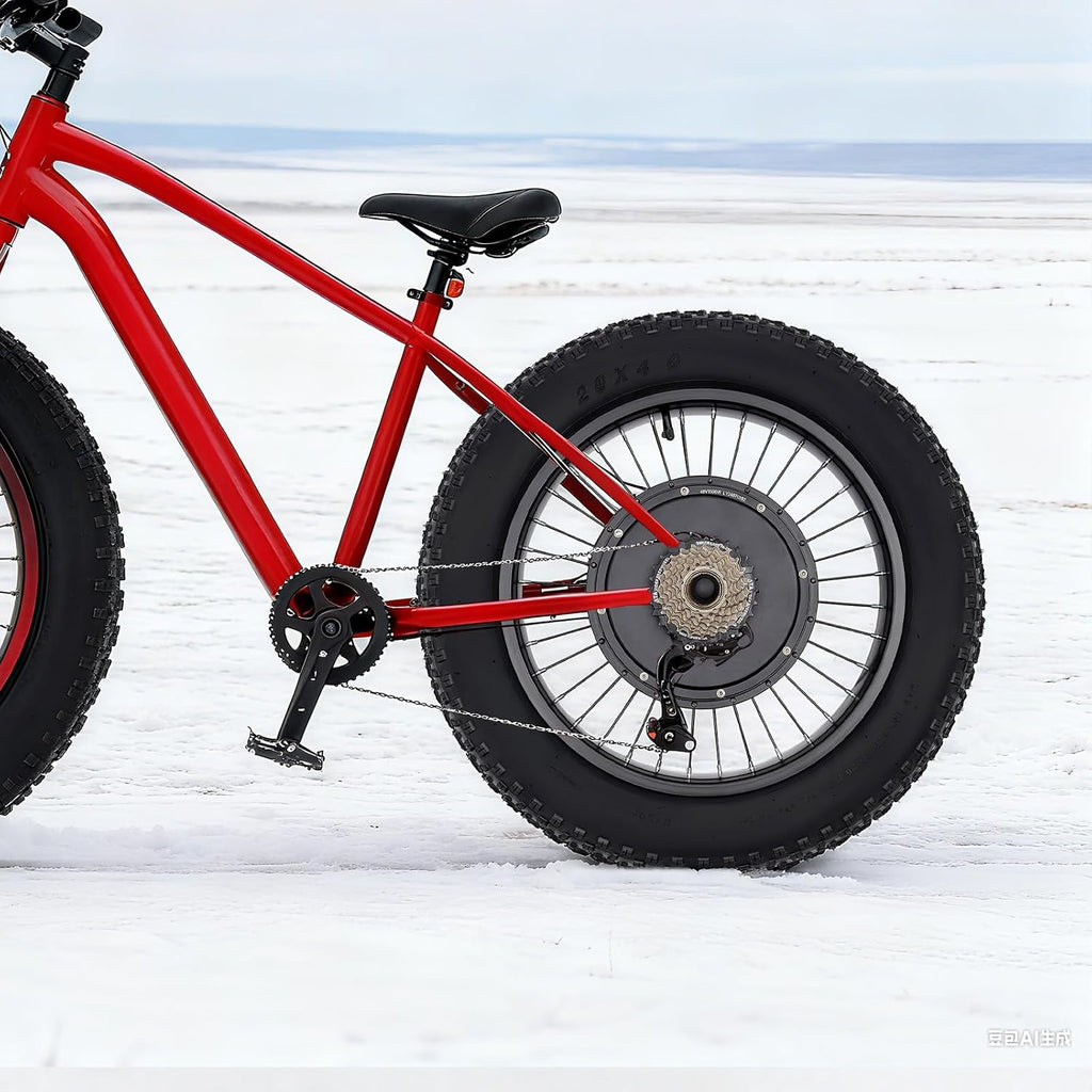 1500W Electric Bike Conversion Kit, 48V 20' Fat Tire Rear Wheel E-Bike Conversion Kit, 7-Speed Adjustable Ebike Hub Motor Bicycle Conversion Kit with LCD Display/Thumb Control/PAS Sensor