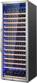 Velivi 24 Inch Wine Cooler Refrigerator Freestanding, Large Tall Built-in 154-Bottles Wine Fridge, Large Capacity Wine Cellar For Wine Collection, Wine Lovers
