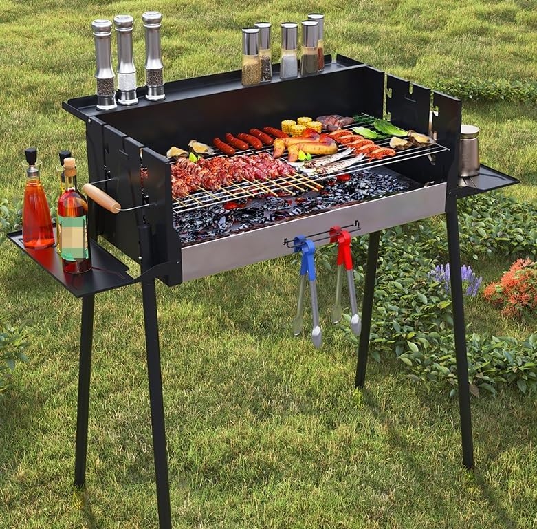 Portable Charcoal Grill Charcoal Grill Outdoor Grill Smoker Grill Perfect for Camping Picnics Backyard BBQs BBQ Grill for Outdoor
