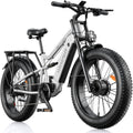 Dual Motor Electric Bike Peak 3000W, 52V 20AH Battery E Bike for Adults 26 Inch Fat Tire Mountain Electric Bicycle 38 MPH, Full Suspension Dual Hydraulic Disc Brake
