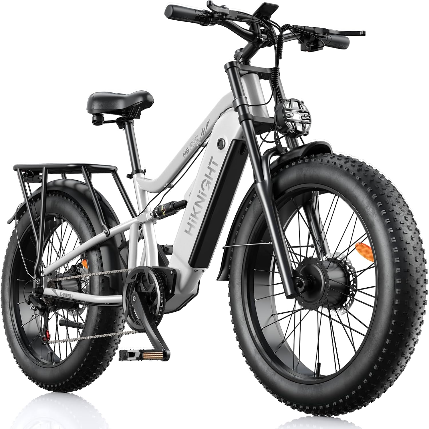 Dual Motor Electric Bike Peak 3000W, 52V 20AH Battery E Bike for Adults 26 Inch Fat Tire Mountain Electric Bicycle 38 MPH, Full Suspension Dual Hydraulic Disc Brake