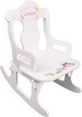 My Bambino Personalized Wooden Rocking Chair for Kids | Child's Puzzle Rocking Chair (Calico Owl) | Custom Name Toddler Chair | Baby Shower & Birthday Gift
