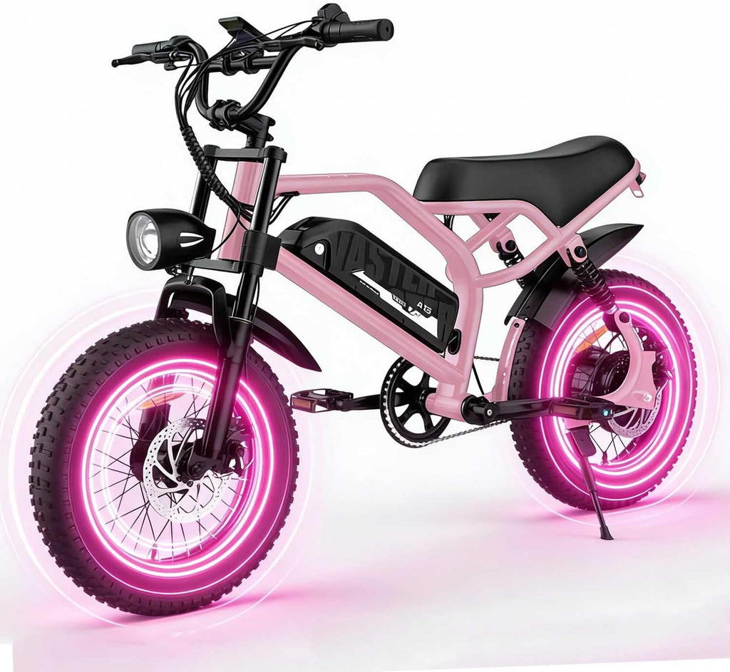 AVDLBIKE Electric Bike, 16'' Fat Tire E-Bike for Teens/Adults, 500W Small E-Bike with 36V/12.8Ah Removable Battery, Up to 22MPH, 45 Mile Range, Electric Dirt/Mountain Bike for Woman/Men A13