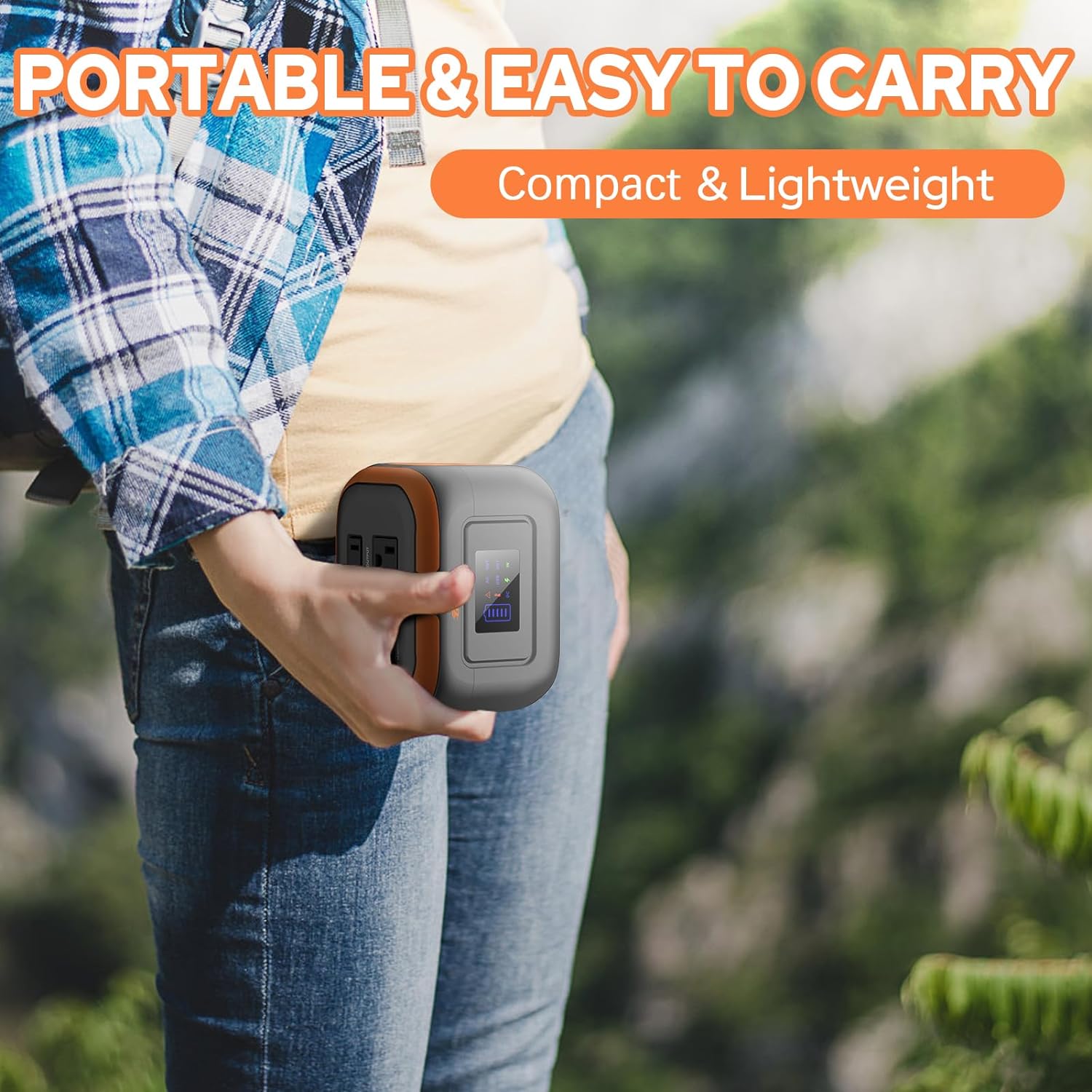 Portable Solar Power Station 100W with Foldable 40W Solar Panel,120W 110V Portable Power Pack with AC Outlet for Laptop Smart Device Outdoor Camping RV Hiking Outdoor Backup with Solar Charger