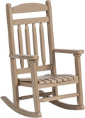DutchCrafters Kids Porch Rocking Chair, Toddler Rocker for Ages 2-6, Kids Plastic Patio Set Rocking Chair Indoor or Outdoor Playhouse Accessories - Amish Made in USA (Weatherwood)