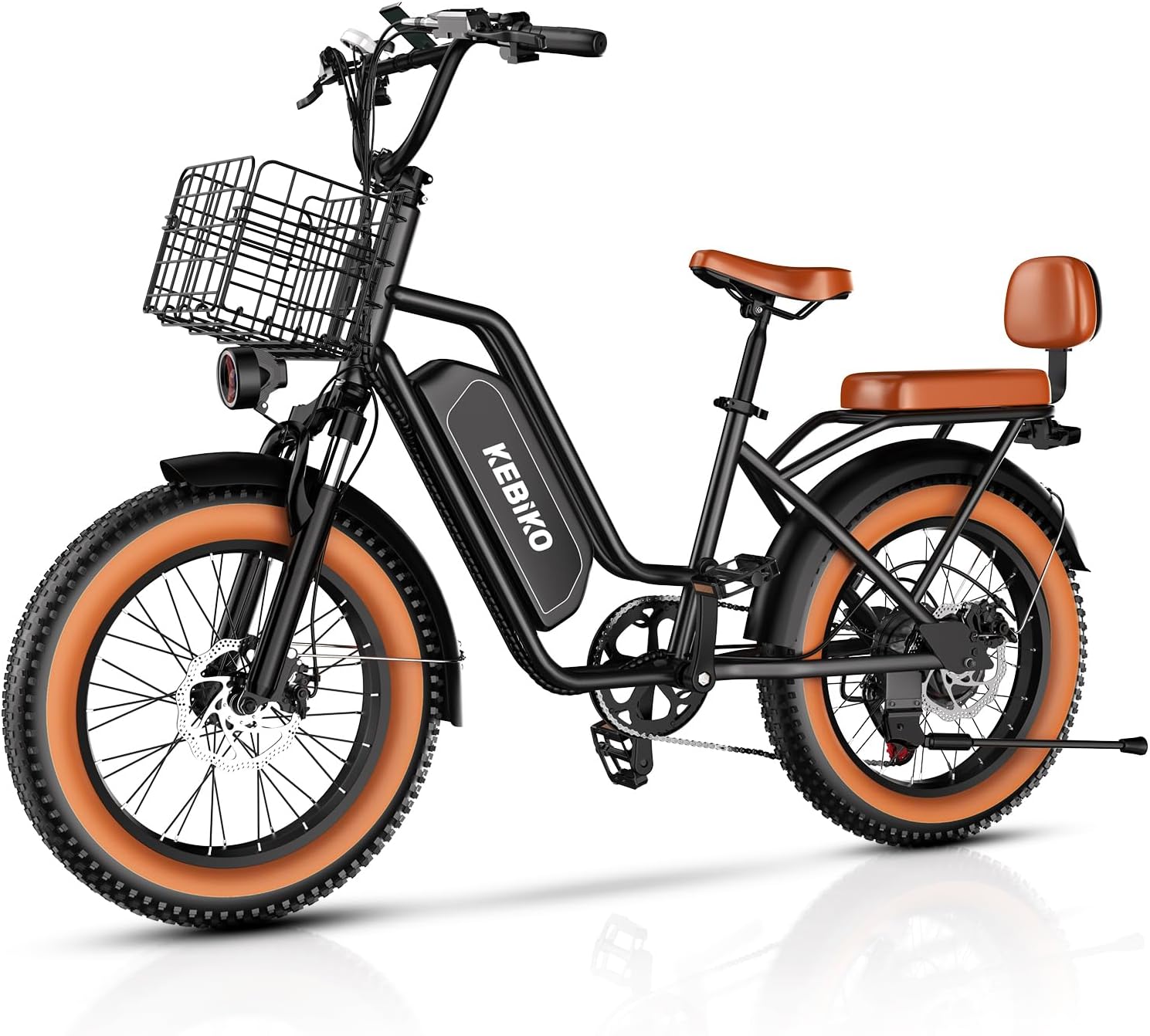 EUYBIKE Electric Bike for Adults, 20'x 4' Fat Tire 35MPH Ebike, 1450W Peak Commute Bike with 48V 20AH Removable 960WH Battery, 80 Miles Max Range 7-Speed Dual Disc Brake 2 Seat Electric Bicycle