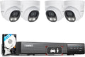 LongPlus Smart 4K 8CH Home Security Camera System, 4Pcs Wired PoE IP Cameras System Outdoor with Person/Vehicle Detection, 12MP 8CH NVR with 2TB HDD for 24-7 Recording, LP8ME84D1