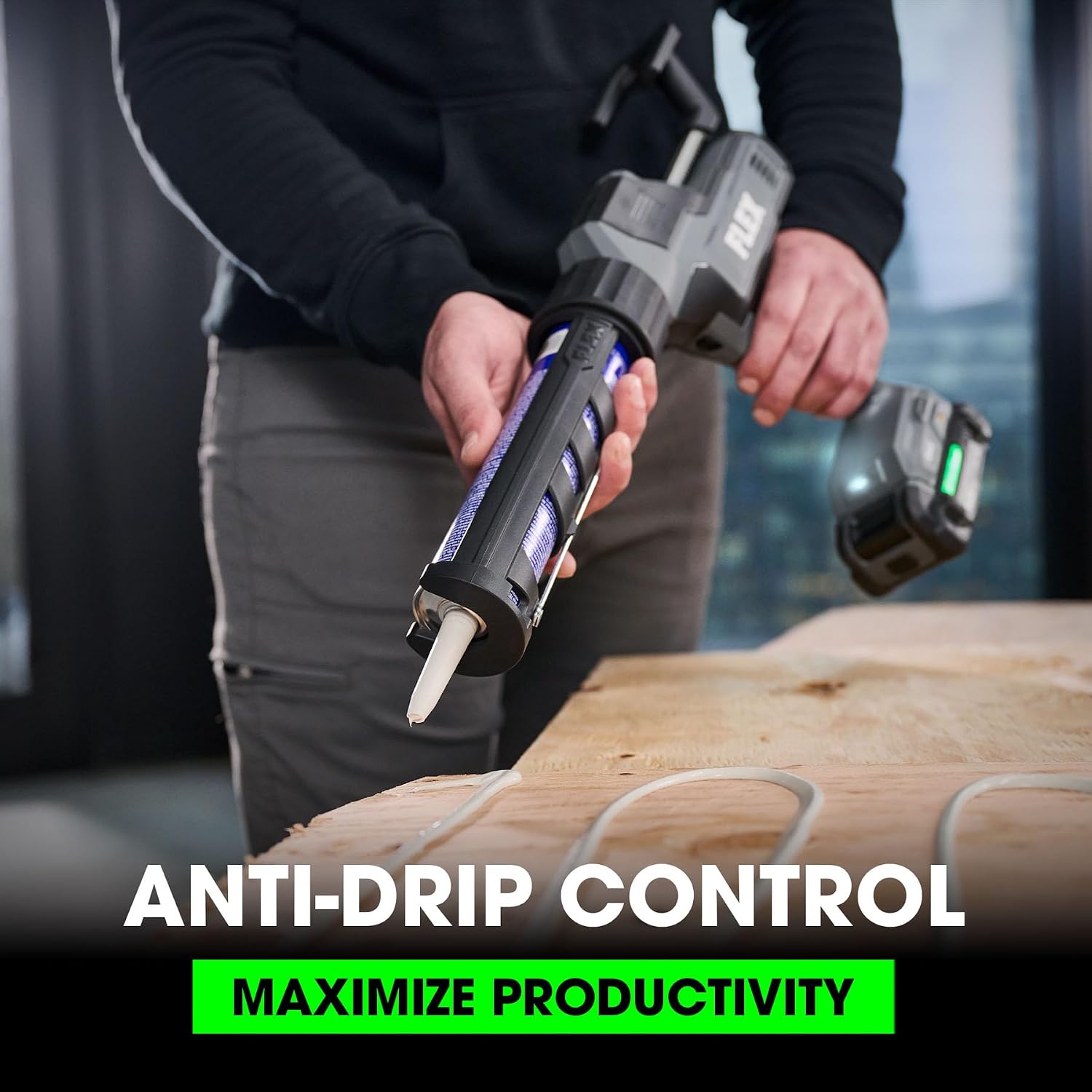 FLEX 24V Cordless 10 oz Caulk and Adhesive Gun, Tool Only - FX6211-Z