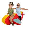 Children's Factory Rocket the Double Airplane, Red and Yellow Foam Kids Stool, Toddler Soft Seating Chair for Daycare, Preschool and Home, Lightweight and Easy to Clean, Little Explorers Collection