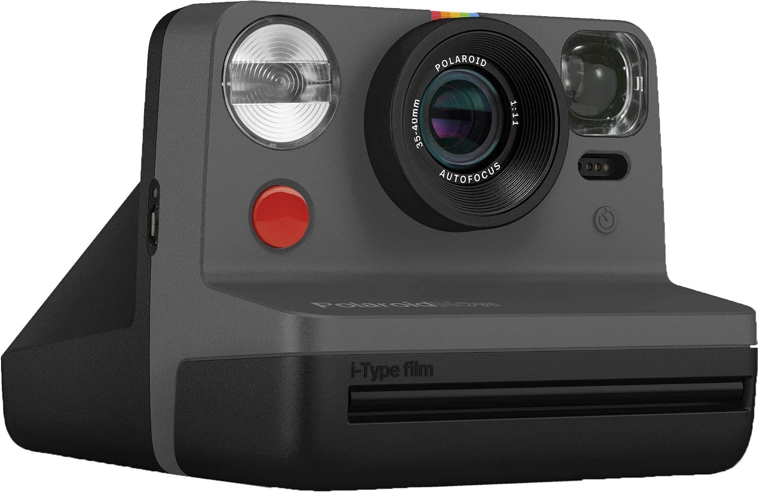 Polaroid Now i-Type Instant Film Camera (Black) + Polaroid Color Film Bundle