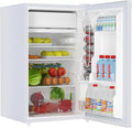 GarveeLife Mini Fridge with Freezer 4.3 Cu.Ft, Single Door Refrigerator with Adjustable Thermostat, Mini Compact Fridge for Bedroom, Office, Dorm, RV, White
