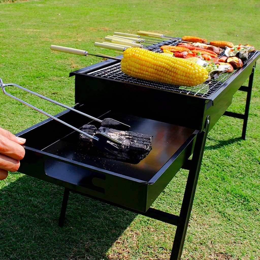 IRYZE Portable Charcoal Grill Portable Charcoal Barbecue Grill Stainless Steel Folding BBQ Charcoal Grill for Outdoor Cooking Camping BBQ Grill for Outdoor