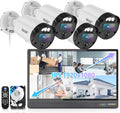 【All-in-One Security System】 4K 2160P Outdoor Wired Security Camera System, Home Video Surveillance & Security Cameras Systems