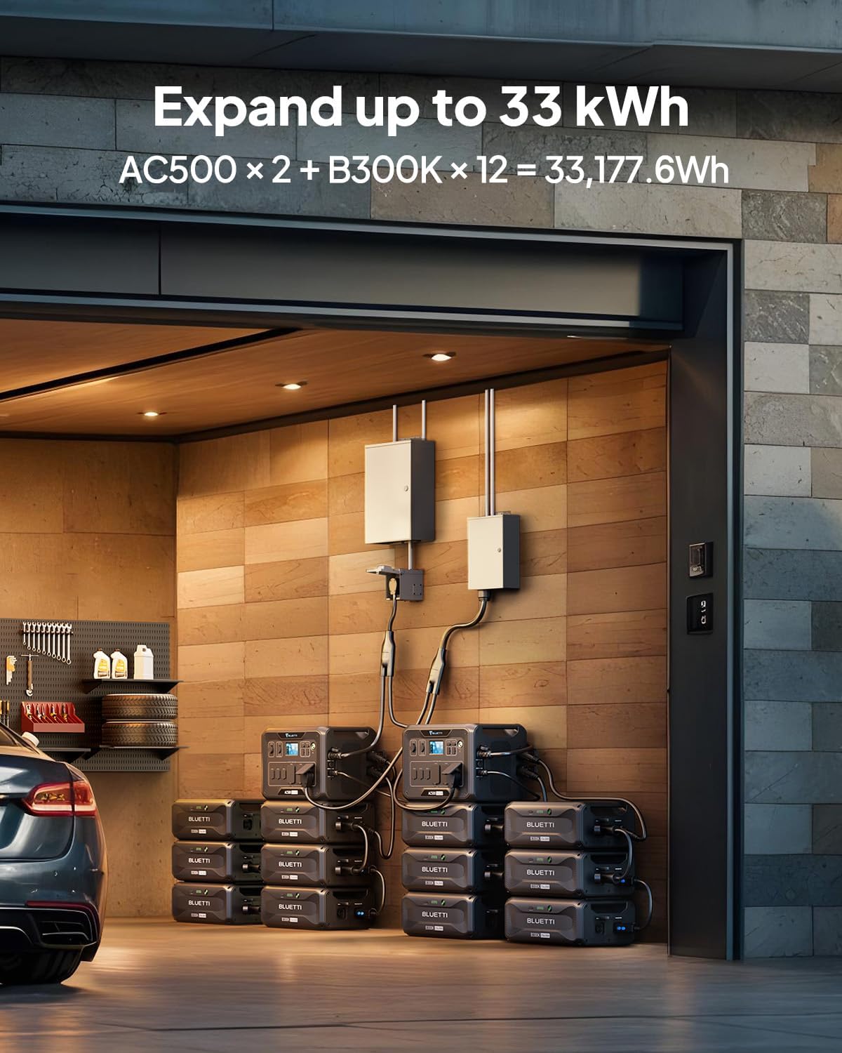 BLUETTI B300K Expansion Battery, 2764.8Wh LiFePO4 Pack for Power Station AC200L AC300 AC500 AC200MAX, Extra Battery for Home, Emergency, Road Trip